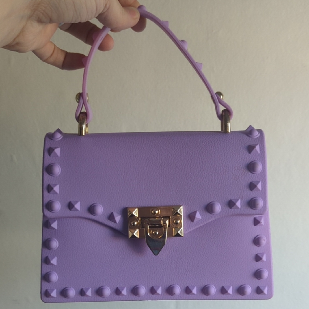 Purple Studded Handbag